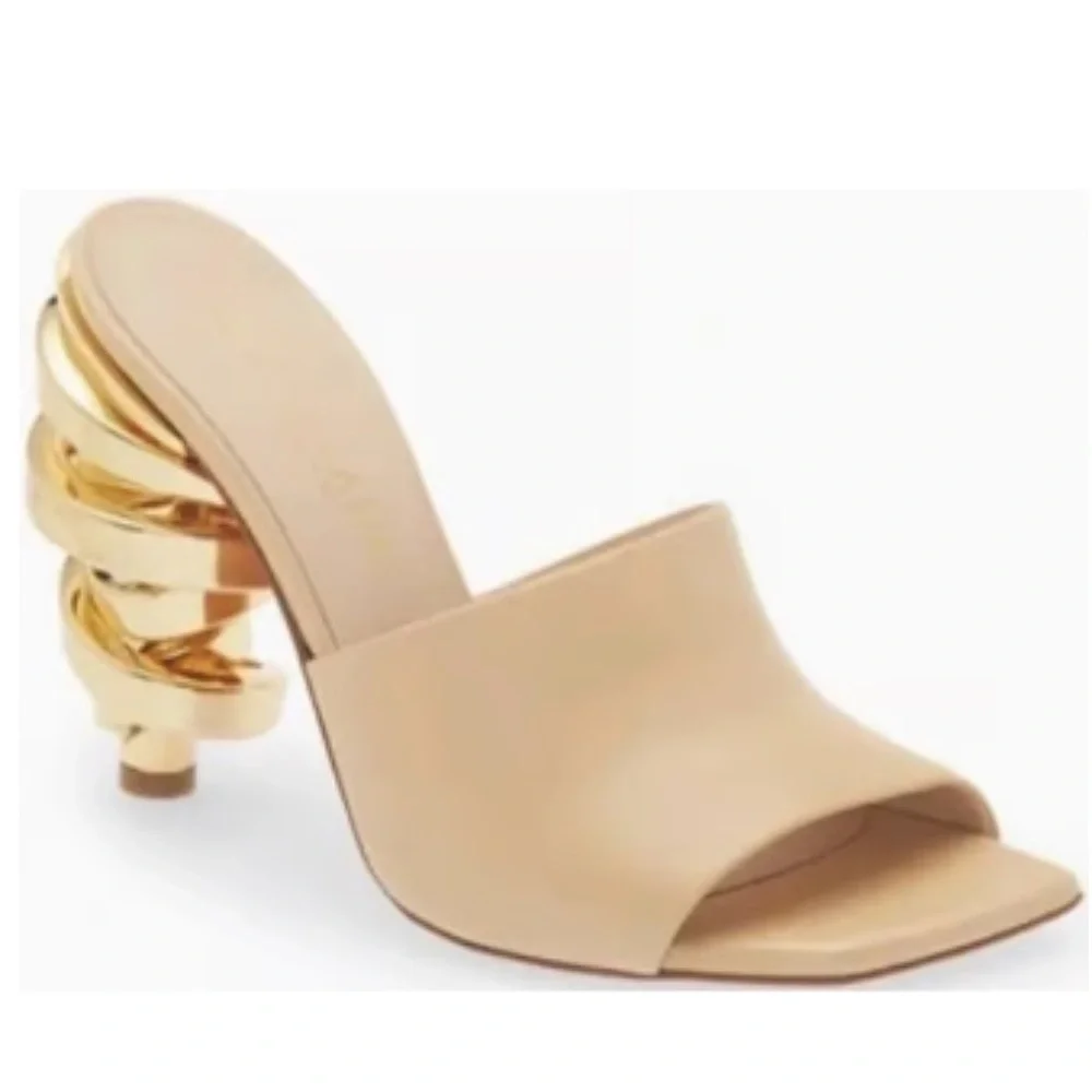 🌹KEEYAHRI🌸 Sarah Nappa Leather Sandals Size: 36 - Picture 1 of 16